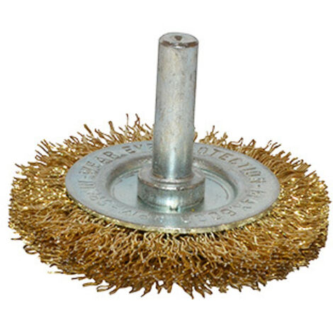 JAZ cepillo acero circular 5030-0.30x50-1/4 , Cepillo disco con espiga de 1/4 BDER 5030. - Tamaño: 50 mm. - Características: - Forma de alambre: Ondulado grueso. - Tamaño de alambr