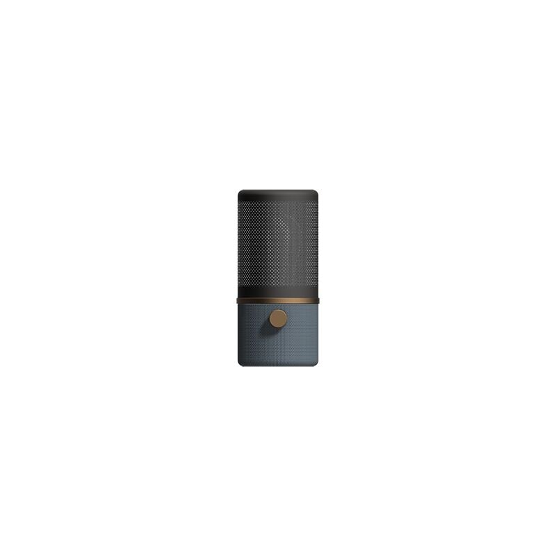 Belid - Jazz Lampe de table cylindrique bleu, noir mat, interrupteur sur pied de lampe 1x E27