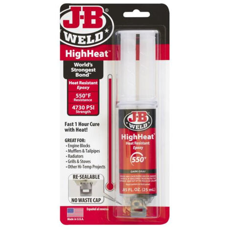 JB Weld Highheat Epoxy Syringe Heat-resistant Epoxy Adhesive 25ml