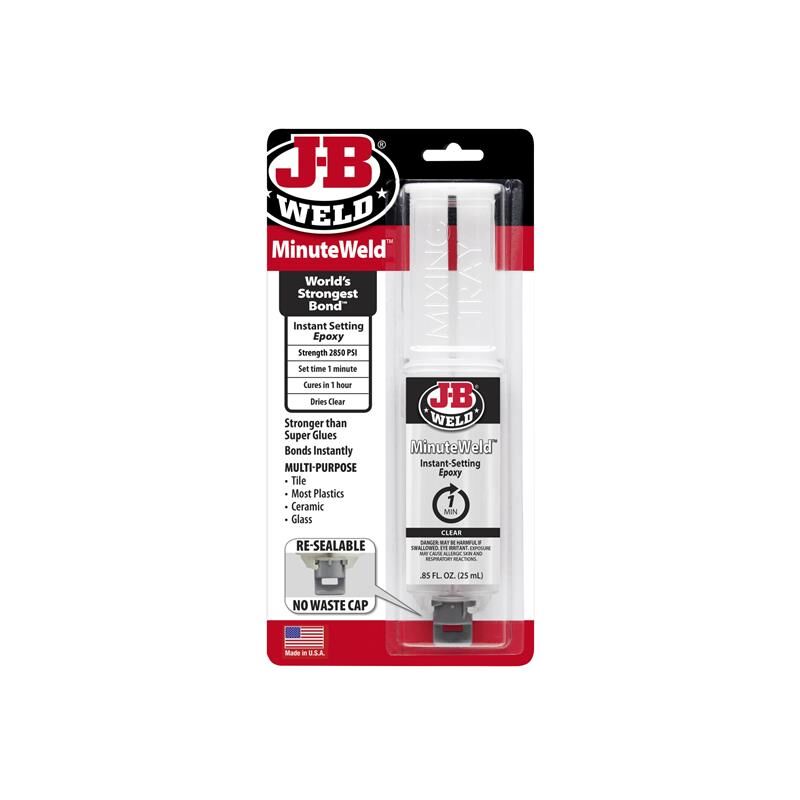 Jb Weld - MinuteWeld 50101UK - Carded 25ml Resealable Syringe