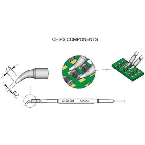 JBC Tools C120004 Entlötspitze gebogen Spitzen-Größe 0.7 mm  Inhalt 1 St.
