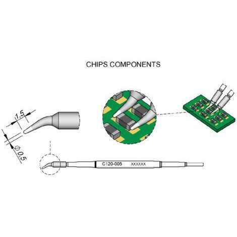 JBC Tools C120006 Entlötspitze gebogen Spitzen-Größe 0.5 mm  Inhalt 1 St.