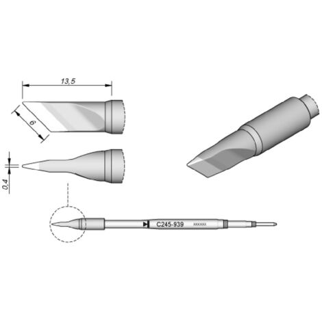 JBC Tools  Lötspitze Messerspitze 45°   Inhalt 1 St.