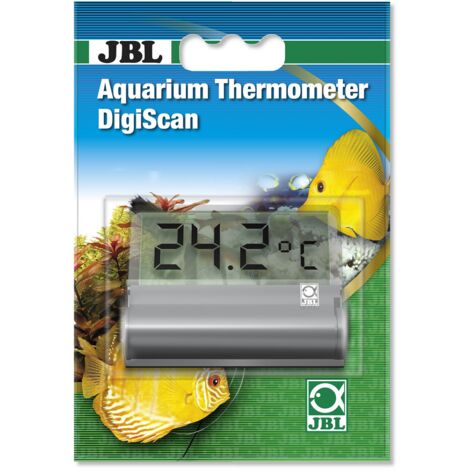 JBL Aquarium Thermometer DigiScan - Digitales Aquarienscheiben Klebethermometer
