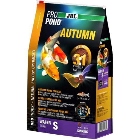 JBL Cibo Autunno per Koi, Pastiglie Cibo sommergibile, Cibo di stagione, ProPond Autumn, Taglia: S, 1,5 kg