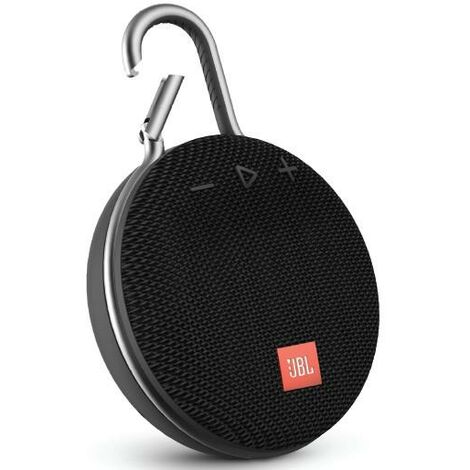 JBL Clip 3 - Tragbarer kabelloser Bluetooth-Lautsprecher, wasserdicht (IPX7), bis zu 10 Stunden Musikgenuss, schwarz