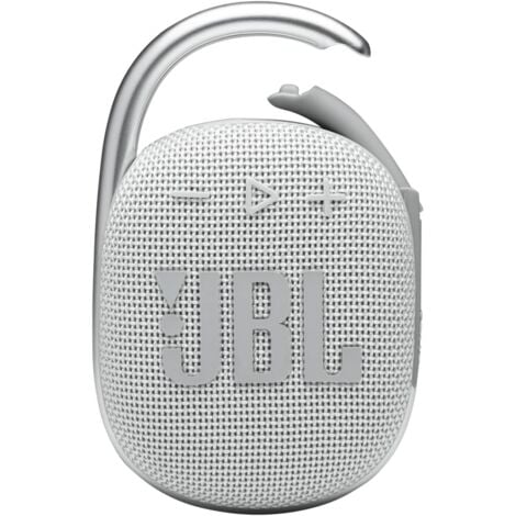 SANGEAN JBL CLIP 4 – Tragbarer und leichter Bluetooth-Lautsprecher mit integriertem Karabiner – Wasser- und staubdicht – 10 Stunden Akkulaufzeit – Weiß