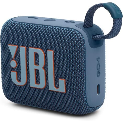 METRONIC JBL GO 4, Enceinte Bluetooth ultra-portable, son JBL Pro, basses percutantes, 7 heures d'autonomie, fonction Playtime Boost, résistante à l'eau et à la poussière IP67, en bleu