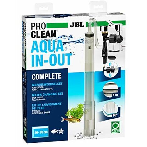 JBL PROCLEAN AQUA IN-OUT COMPLETE 6142100, Kit de Changement d`eau pour Aquariums, Comprenant un Nettoyeur de fond,
