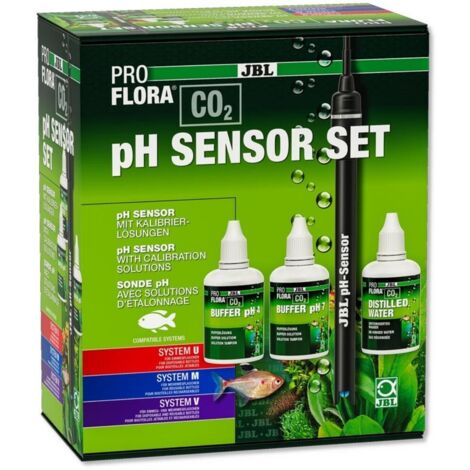JBL PROFLORA CO2 pH SENSOR SET, elettrodo pH set con connessione BNC, incluso liquido di calibrazione e altri accessori