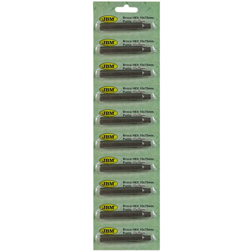 

10376 BROCA HEX.BOCA 10x75mm LARGO,punta 5mm - JBM
