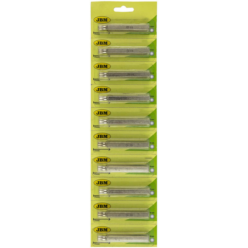 

10429 BROCA 12 CANT. INV.BOCA 10x75mm L. pnta. M5 - JBM
