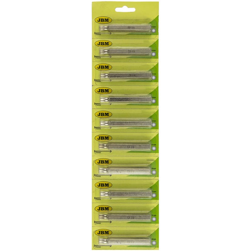 

10431 BROCA 12 CANT. INV.BOCA 10x75mm L.pta 8 - JBM