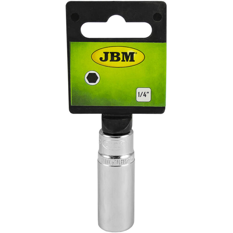 

JBM 13345 VASO HEX. 1/4" 50mm. LARGO, 6mm. CROMADO