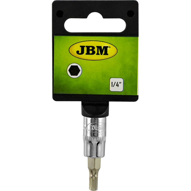 

13374 VASO DESTORNILLADOR HEX. DE 3mm. CROMADO - JBM
