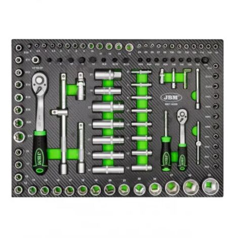 JBM 14296 Termoformato morbido con utensili 108 Pz.