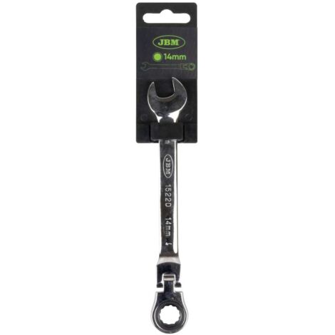 JBM 15220 RING-MAULSCHLÜSSEL MIT FLEXIBLEM KOPF 14 ММ – MIT SPIEGELBELAG