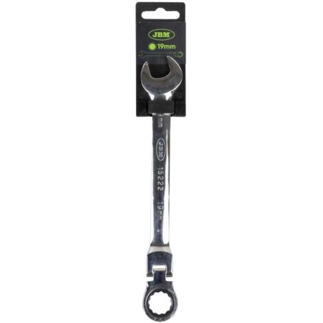 JBM 15222 RING-MAULSCHLÜSSEL MIT FLEXIBLEM KOPF 19 ММ – MIT SPIEGELBELAG