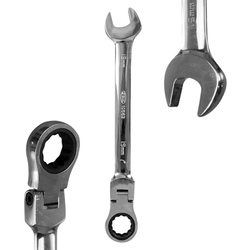 JBM - Jeu de 12 clés à fourche avec cliquet 51318