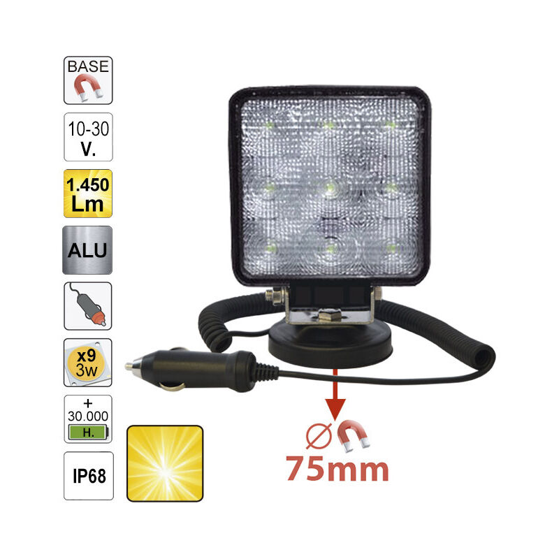 JBM - 52566 faro da lavoro a led - quadrato