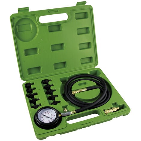 Öldruckmanometer Kit, universelles Öldruckmanometer 12V 0-7 kg/cm² 52 mm  Durchmesser Autoinstrument mit Sensor Weißes LED Licht