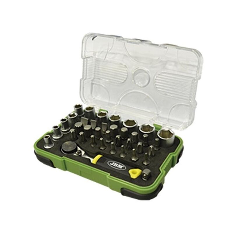 

Estuche de 37 piezas con carraca mini de 1/4' JBM 53156