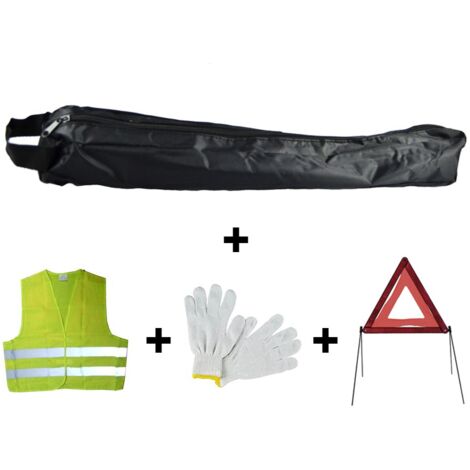 JBM 53171 KIT D'URGENCE MINI SAC NOIR + TRIANGLE + GILET + GANTS