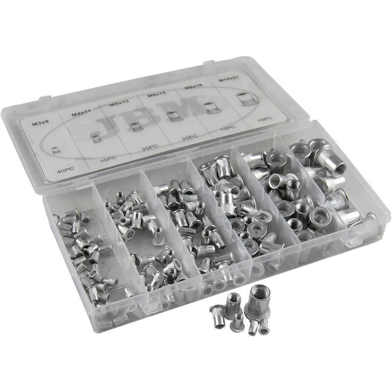 Jbm 53361 Cassa per Rivetti Dado in Alluminio