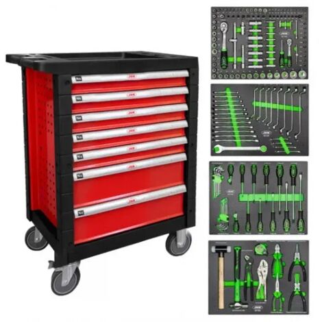 JBM 53686 SERVANTE D'OUTILS 7 TIROIRS - ROUGE