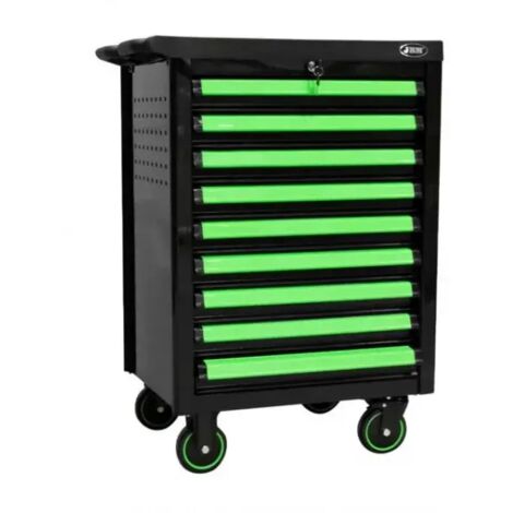 JBM 53867 ARMOIRE À ROULEAUX AVEC 9 TIROIRS VIDES - VERTE