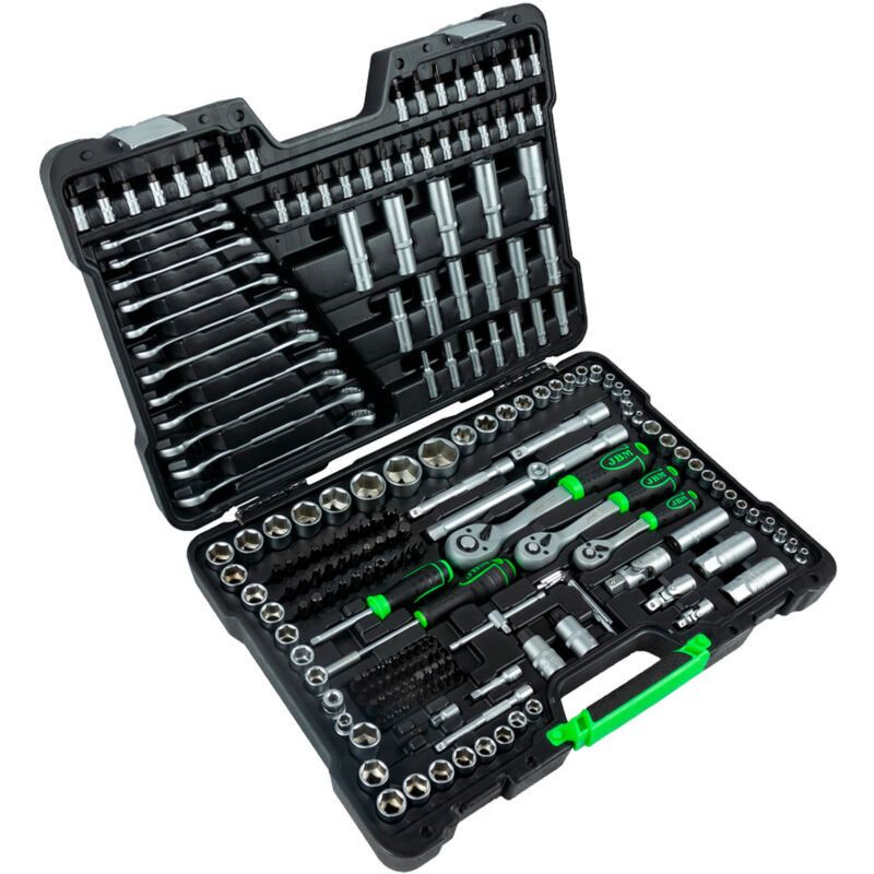 JBM - Mallette à outils de 216 pièces avec douilles hexagonales galvanisées 54034