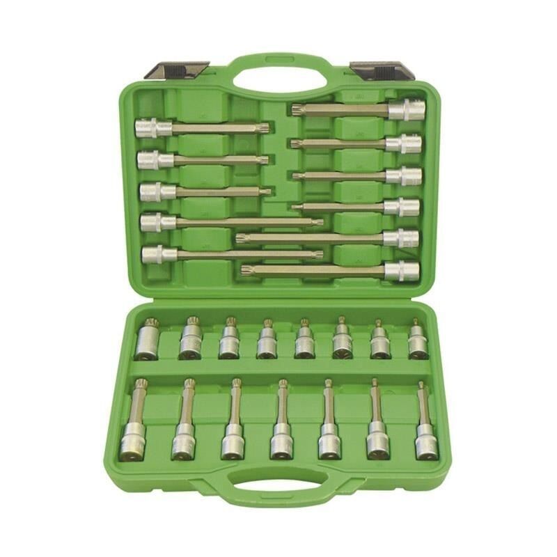 

Estuche de puntas para tornillos de 12 cantos 26 piezas 52603 - JBM