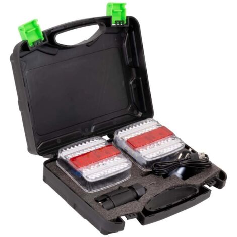 JBM – Feux arrière LED magnétiques sans fil – Installation rapide – Autonomie 10h – Tension 12-24V – IP65 pour protection contre l'humidité