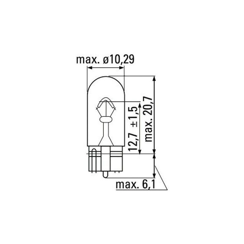 

JBM 52860 x 10Uds LÁMPARA OBN WEDGE 12V 3W T10