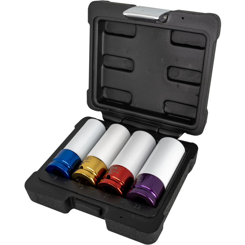 

52338 Set De 4 Vasos Impacto De 1/2' Especial Extracción Ruedas - Jbm