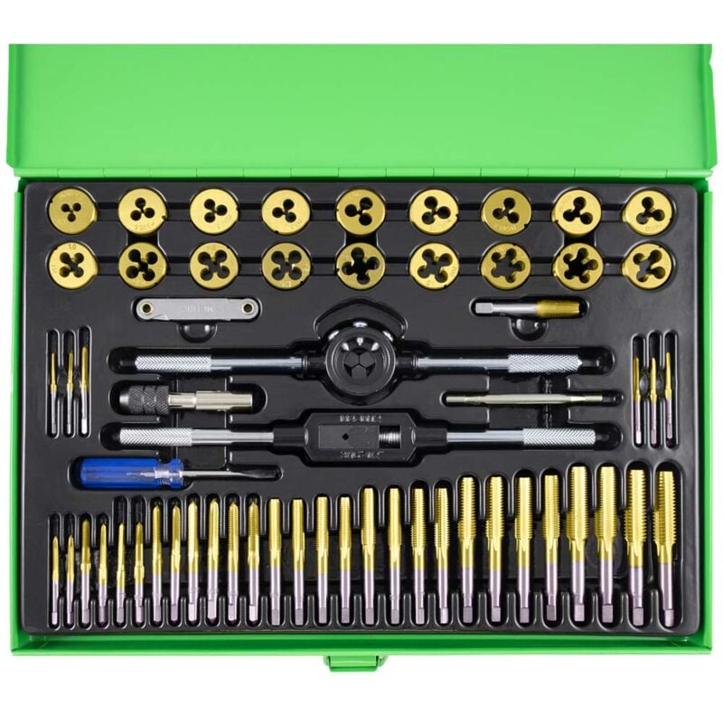 Boîtier métrique avec 58 pièces de tarauds et matrices revêtues de titane JBM 50792