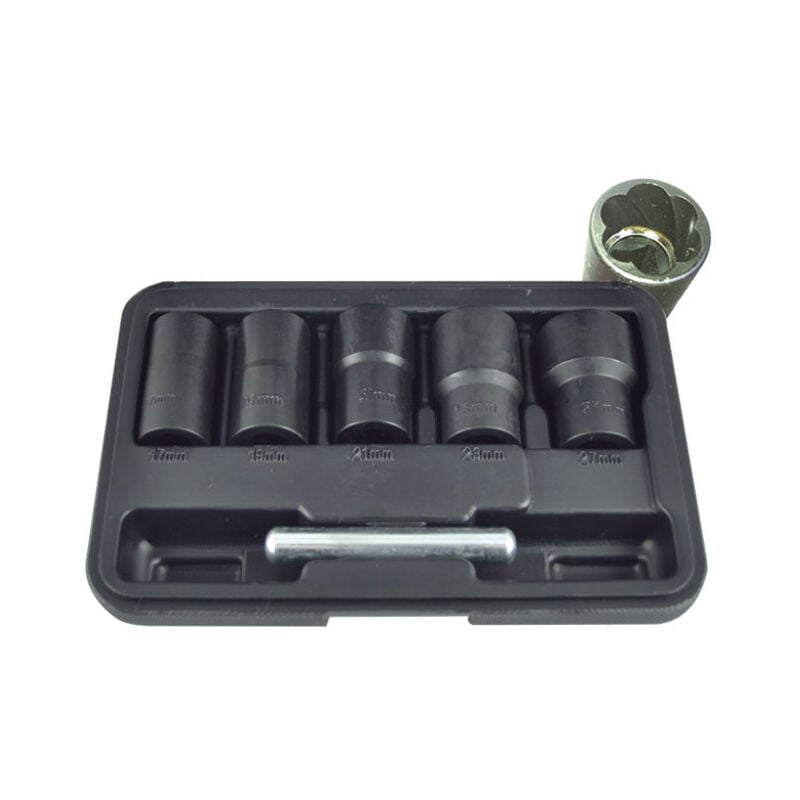

Jbm 52153 Set De Vasos Twist De 1/2' Para Extracción De Tuercas / Tornillos De Seguridad