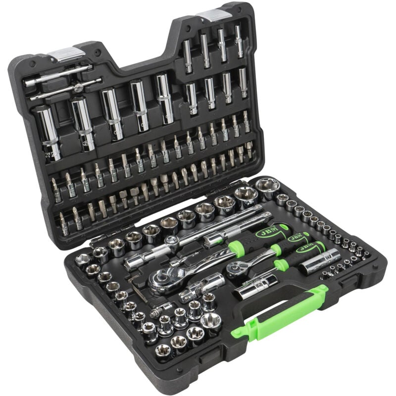 Mallette à outils de 108 pièces avec inserts hexagonaux chromés JBM 54048