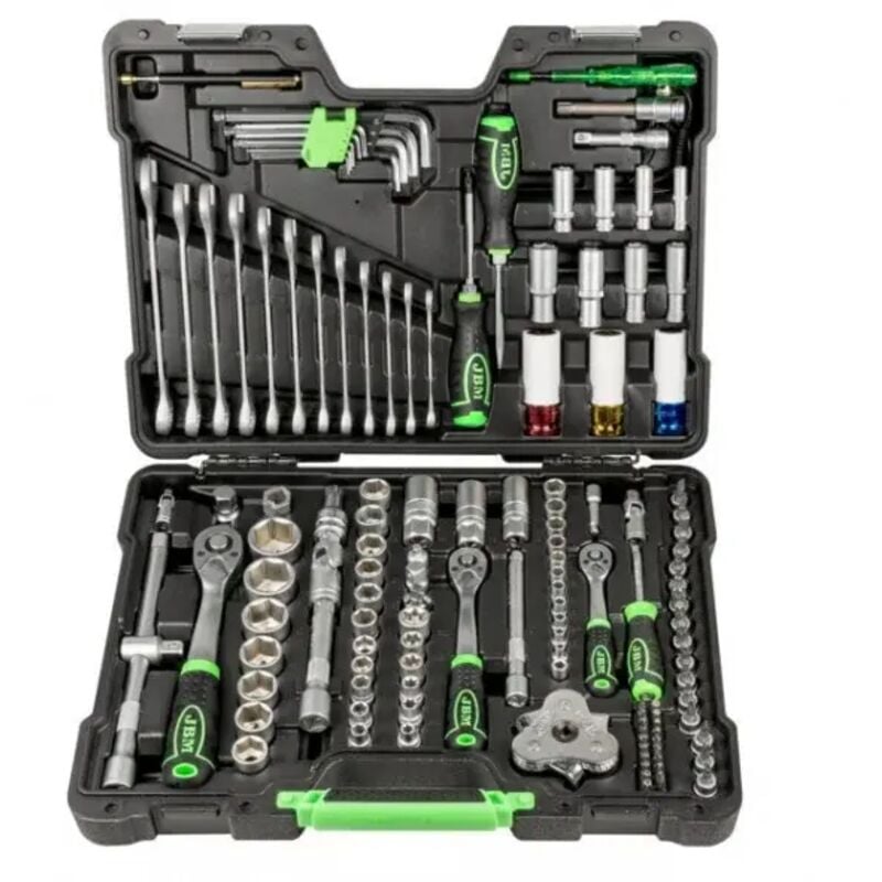 Mallette à outils de 132 pièces avec douille hexagonale JBM54082