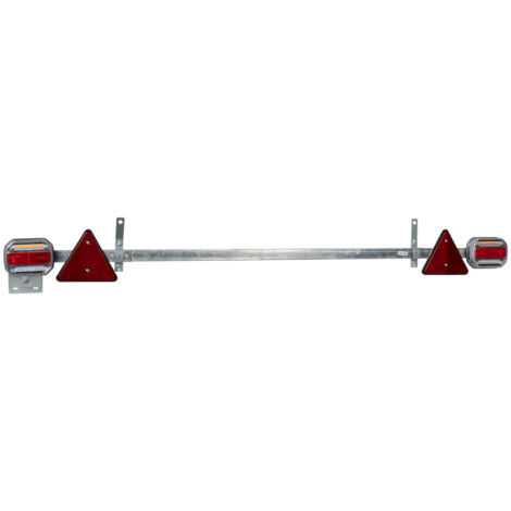 JBM54161 Teleskop-Anhängerkupplung mit 2 LED-Leuchten und 2 Reflektoren