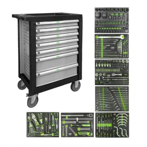 JBM54237 Chariot à outils gris à 7 tiroirs - camion spécial