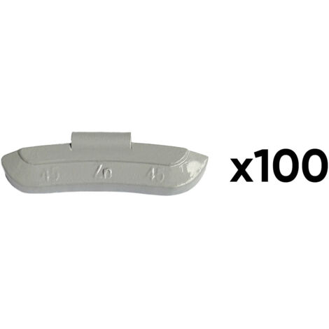 JBM54664 Caja de 100 contrapesas de zinc con grapa de 45 g, especial para llanta universal