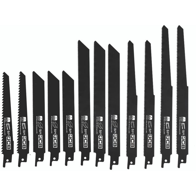Jcb 12 Piece Reciprocating Saw Blade Set bim Blades