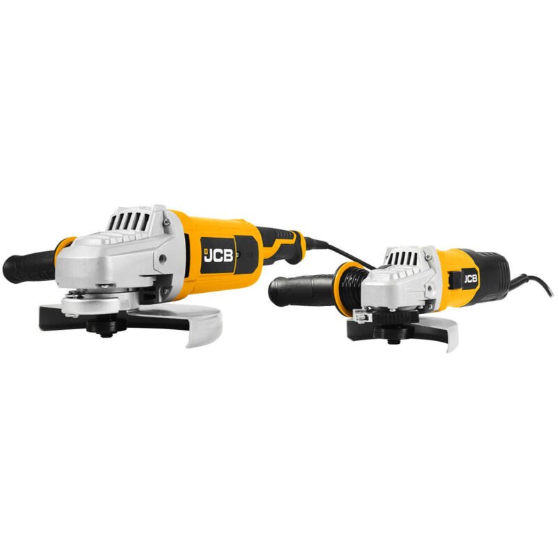 Jcb Corded Electric Angle Grinder Twin Pack - 115mm, 230mm : 21-AGTPK