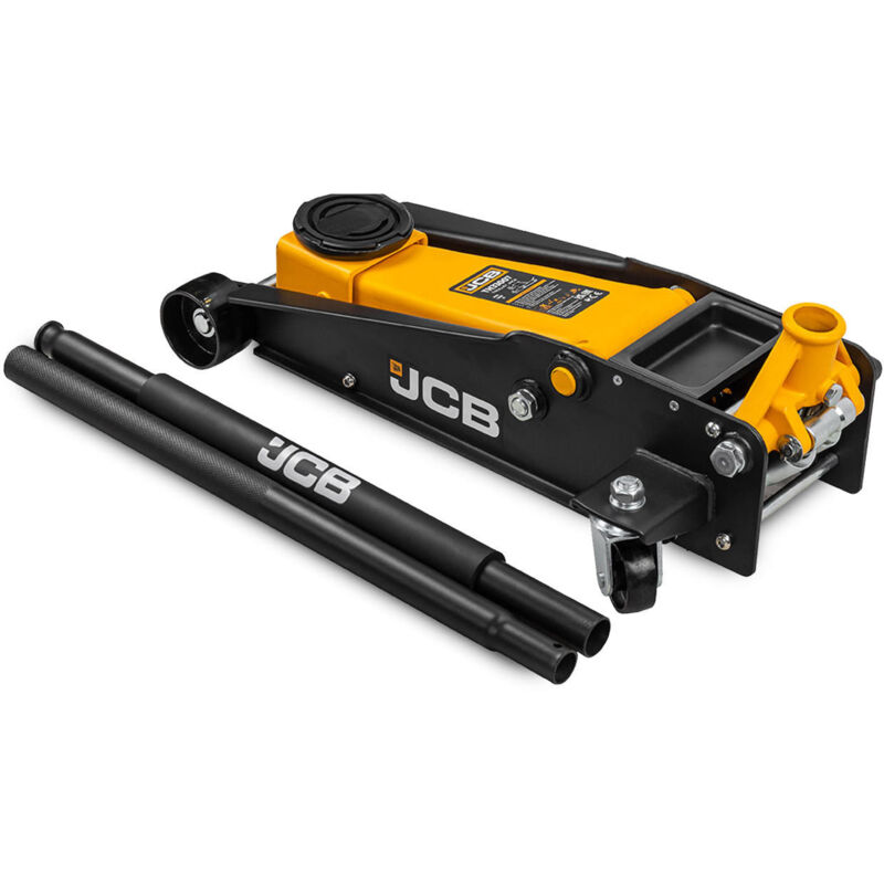 Jcb 3 Tonne Double-Pump Hydraulic Trolley Jack