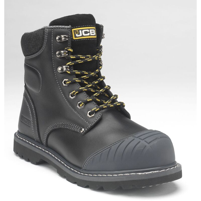 JCB 5CX+ Safety Work Boots Black - Size 6