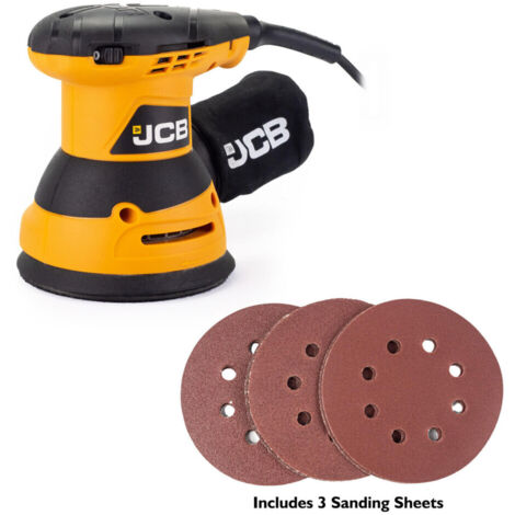 JCB Corded Electric Random Orbital Sander 125mm 240W