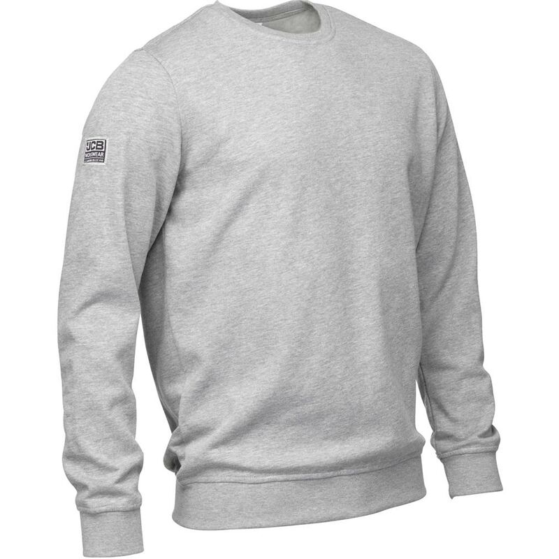 Grey Sweatshirt Crew Neck Essentials Tradesman Jumper XL D+AG - Jcb Workwear