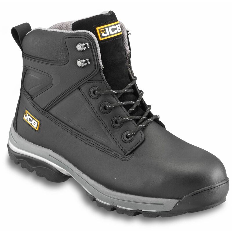 JCB FAST-TRACK Safety Waterproof Work Boots Black - Size 11