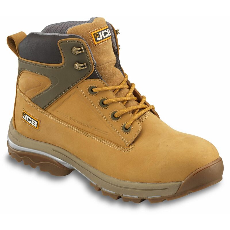 JCB FAST-TRACK Safety Waterproof Work Boots Tan Honey - Size 11